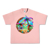 Salmon summer colorful palms Urban Heavy Tee - texasbilliewilder