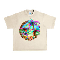 Sandshell summer colorful palms Urban Heavy Tee - texasbilliewilder