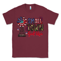 Burgundy small town gail usa Classic Tee - CowhideDigitalArt