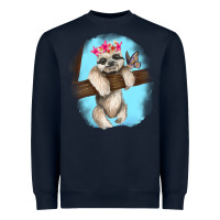 Navy baby sloth Heavyweight Sweatshirt - RanaPortraitStore