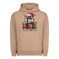 Pigment Burro Merry Christmas Alpine Goat Urban Hoodie - LillyAllenDesigns
