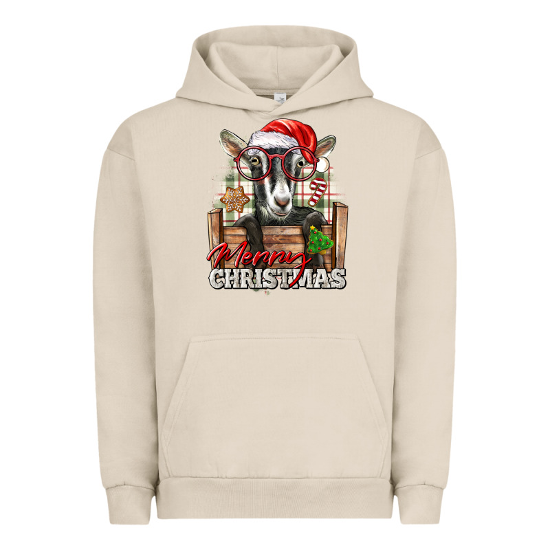 Merry Christmas Alpine Goat Urban Hoodie by LillyAllenDesigns | Teevron