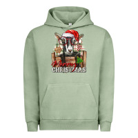 Pigment Oil Green Merry Christmas Alpine Goat Urban Hoodie - LillyAllenDesigns