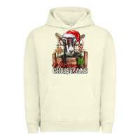 Pigment Pistachio Merry Christmas Alpine Goat Urban Hoodie - LillyAllenDesigns