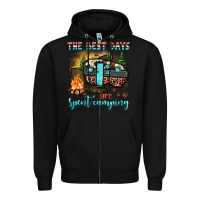 Black the best days are spent camping Zipper Hoodie - JahusDesignShop