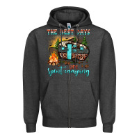 Charcoal Heather the best days are spent camping Zipper Hoodie - JahusDesignShop