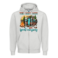 Dove Grey the best days are spent camping Zipper Hoodie - JahusDesignShop