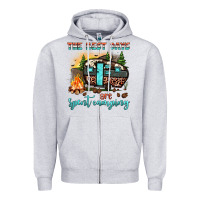 Heather Grey the best days are spent camping Zipper Hoodie - JahusDesignShop