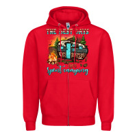 Red the best days are spent camping Zipper Hoodie - JahusDesignShop