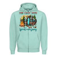 Seafoam the best days are spent camping Zipper Hoodie - JahusDesignShop