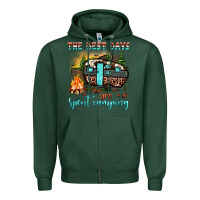 Sports Green the best days are spent camping Zipper Hoodie - JahusDesignShop