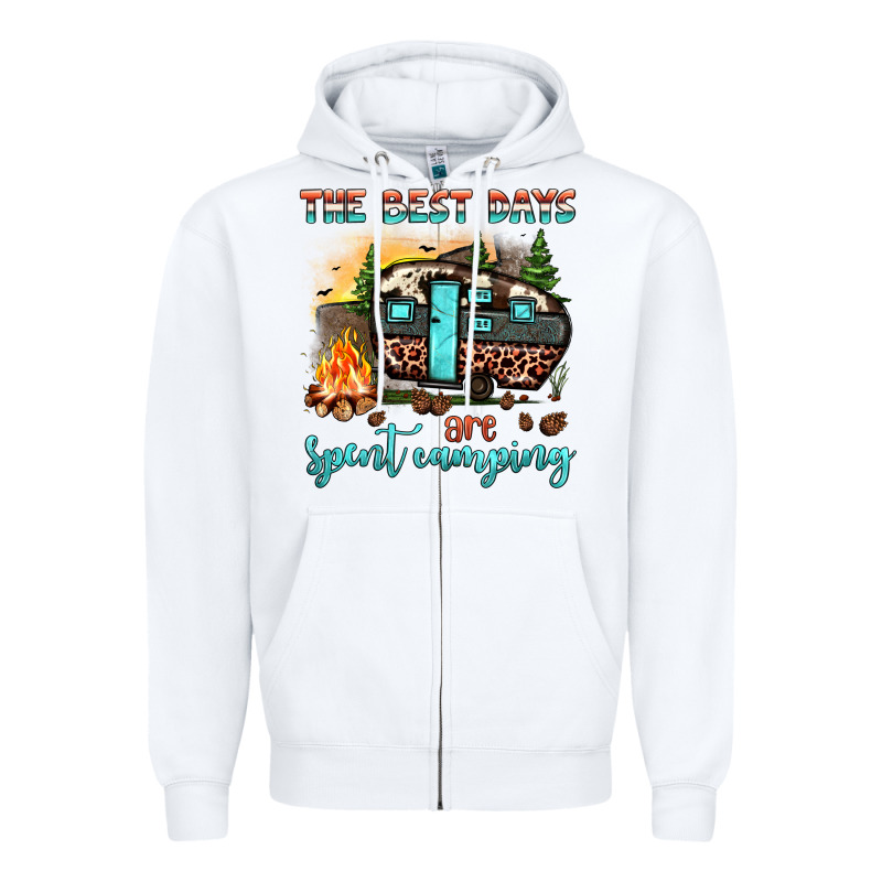 The Best Days Are Spent Camping Zipper Hoodie by JahusDesignShop | Teevron