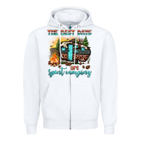 White the best days are spent camping Zipper Hoodie - JahusDesignShop
