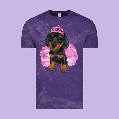 Vintage Tee Balerina Dachshund With Tutu