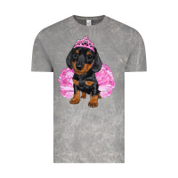 Cloud Rock Balerina Dachshund With Tutu Vintage Tee - RanaPortraitStore
