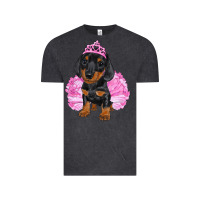 Vintage Black Balerina Dachshund With Tutu Vintage Tee - RanaPortraitStore