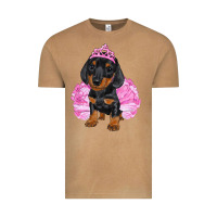 Vintage Camel Balerina Dachshund With Tutu Vintage Tee - RanaPortraitStore