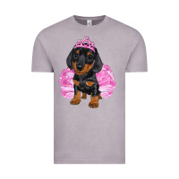 Vintage Zinc Balerina Dachshund With Tutu Vintage Tee - RanaPortraitStore