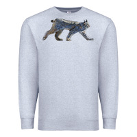 Heather Grey canada lynx Premium Sweatshirt - LillyAllenDesigns