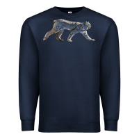Navy canada lynx Premium Sweatshirt - LillyAllenDesigns