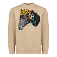 Mushroom black and white western horse Heavyweight Sweatshirt - RanaPortraitStore