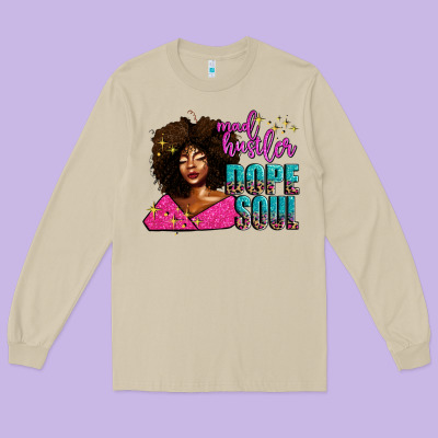 Mad Hustler Dope Soul Long Sleeve Tee Designed By Adodesignshop