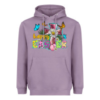Lavender happy easter cross Heavyweight Hoodie - BarkalooDesign