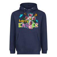 Navy happy easter cross Heavyweight Hoodie - BarkalooDesign