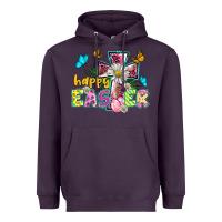 Plum happy easter cross Heavyweight Hoodie - BarkalooDesign