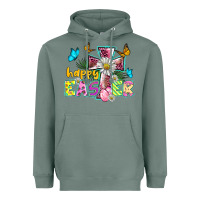 Sage happy easter cross Heavyweight Hoodie - BarkalooDesign