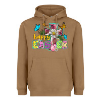 Happy Easter Cross Heavyweight Hoodie | Teevron