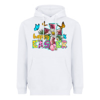 White happy easter cross Heavyweight Hoodie - BarkalooDesign