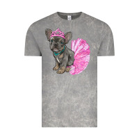 Cloud Rock Balerina French Bulldog With Tutu Vintage Tee - RanaPortraitStore