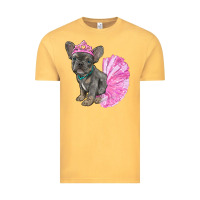 Vintage Mustard Balerina French Bulldog With Tutu Vintage Tee - RanaPortraitStore