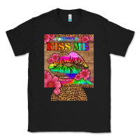 Black lgbtq kiss me  can cooler Classic Tee - HRA Design Shop