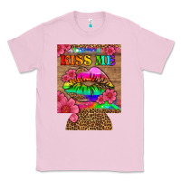 Bubblegum Pink lgbtq kiss me  can cooler Classic Tee - HRA Design Shop