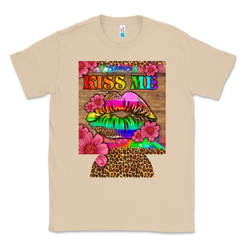 Lgbtq Kiss Me  Can Cooler Classic Tee by HRA Design Shop | Teevron