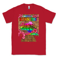 Red lgbtq kiss me  can cooler Classic Tee - HRA Design Shop