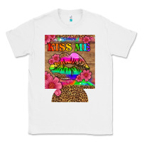 White lgbtq kiss me  can cooler Classic Tee - HRA Design Shop