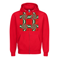 Red retro christmas seamless pattern Zipper Hoodie - BundleAndBundleShop