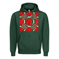 Sports Green retro christmas seamless pattern Zipper Hoodie - BundleAndBundleShop