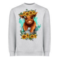 Heather Grey baby cow in a bucket Heavyweight Sweatshirt - RanaPortraitStore