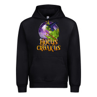 Black Hocus Croakus Frog Urban Hoodie - LillyAllenDesigns