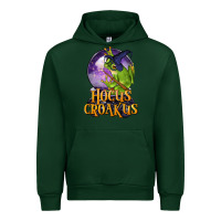 Forest Green Hocus Croakus Frog Urban Hoodie - LillyAllenDesigns