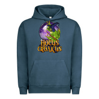 Pigment Midnight Navy Hocus Croakus Frog Urban Hoodie - LillyAllenDesigns