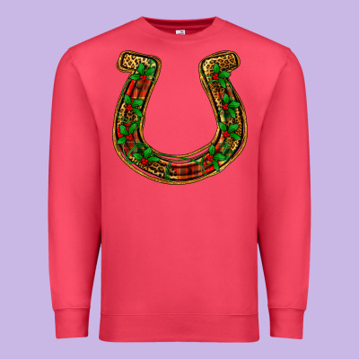 Christmas Horseshoe Premium Sweatshirt Designed By Jasminsmagicworld