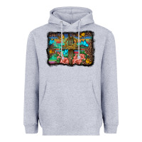 Heather Grey wooden cross background Heavyweight Hoodie - BarkalooDesign