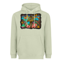 Matcha wooden cross background Heavyweight Hoodie - BarkalooDesign