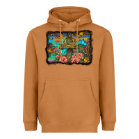 Meerkat wooden cross background Heavyweight Hoodie - BarkalooDesign