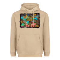 Mushroom wooden cross background Heavyweight Hoodie - BarkalooDesign